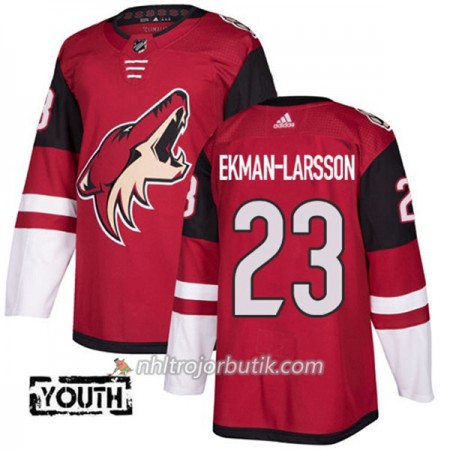 Barn Ishockey Arizona Coyotes Tröja Oliver Ekman-Larsson 23 Adidas 2017-2018 Vinröd Authentic